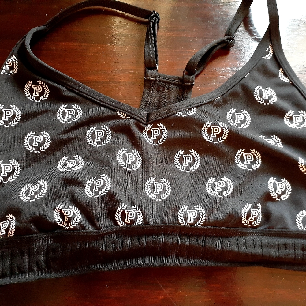 Pink sports bra